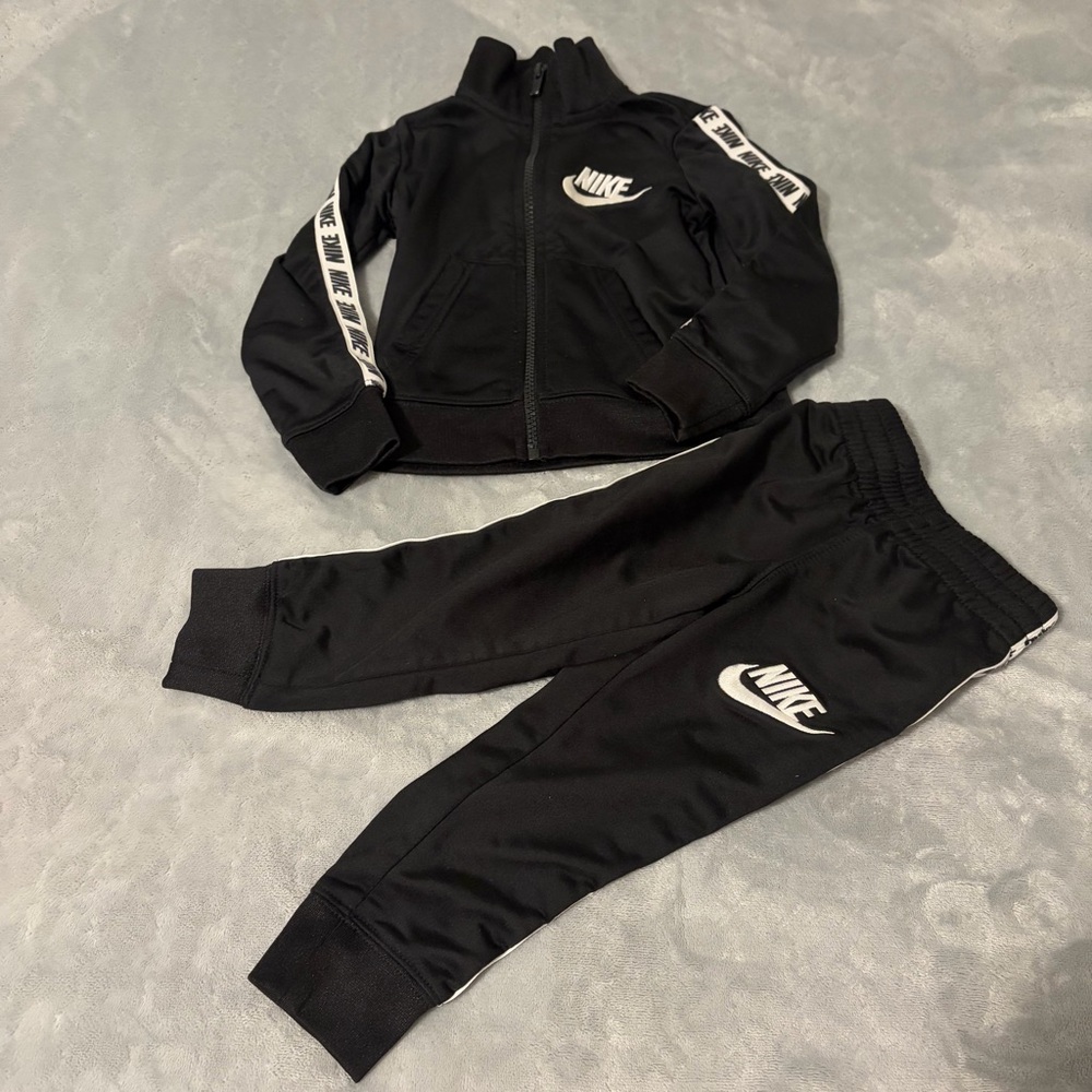 Nike Kids Black Joggers with Logo